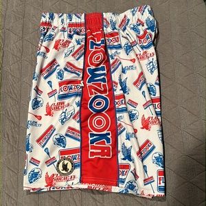 Flow Society Lacrosse Mesh Shorts Flowzooka Bazooka Gum Parody